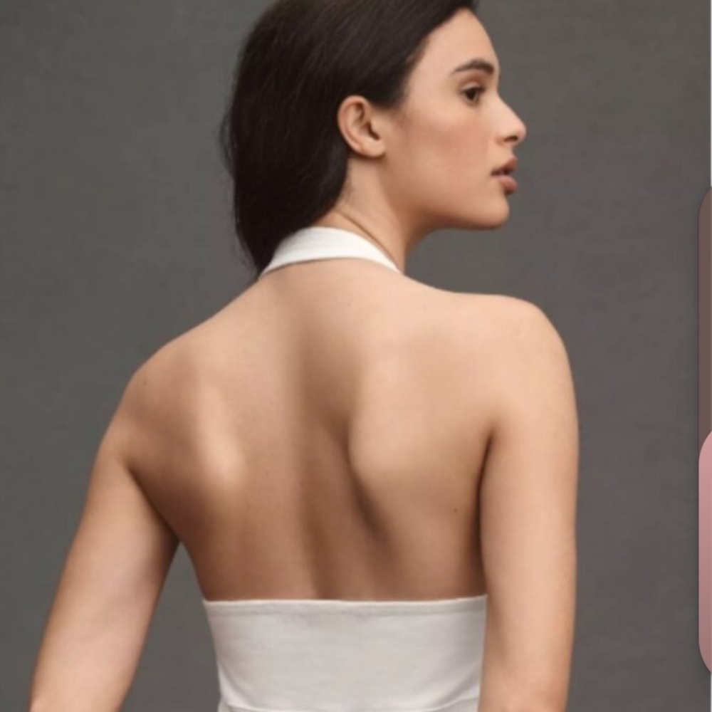 NWT Pilcro Front Twist White Halter Top Size XS